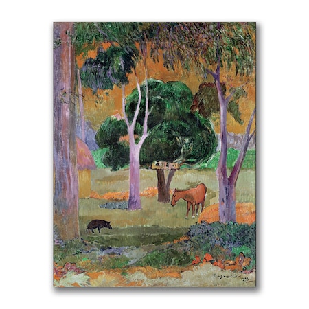 Paul Gauguin 'Dominican Landscape' Canvas Art,35x47